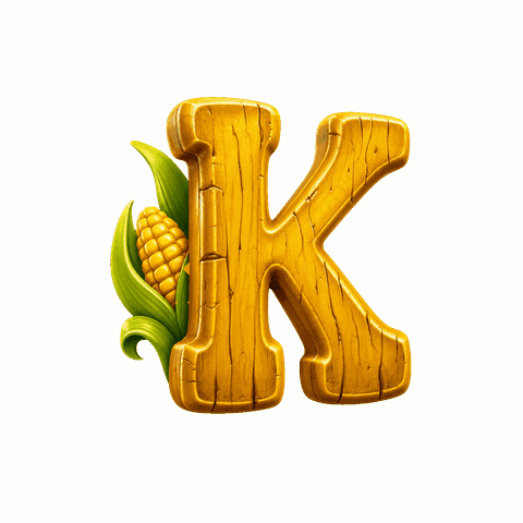 The same wooden letter K symbol, now rigged and looping an idle animation
